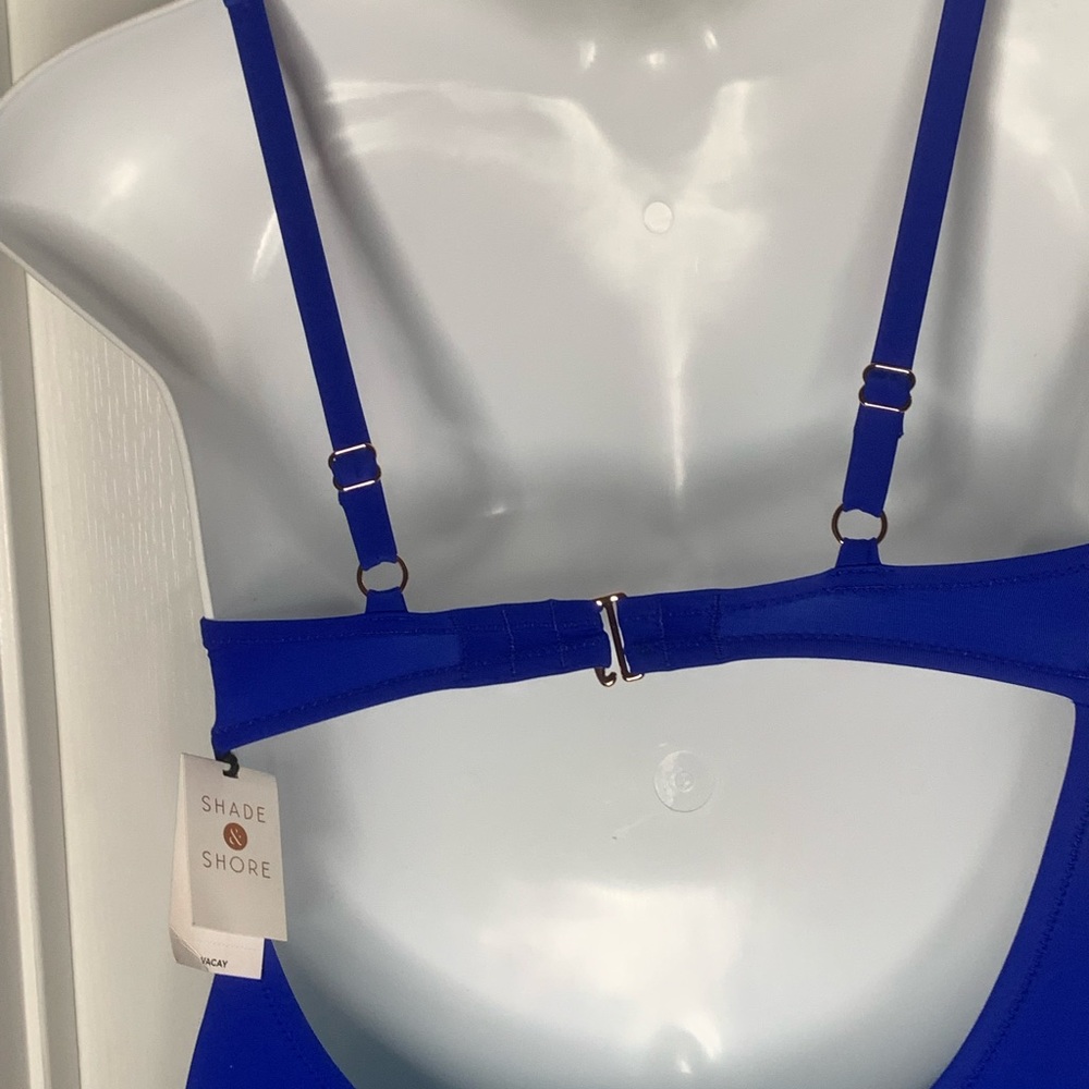 Shade & Shore Women's Vacay Light Lift Scoop Back Royal Blue Color New-Size 32DD - Picture 10 of 16